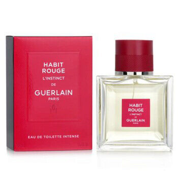 Guerlain Men's Habit Rouge L'Instinct Intense EDT Spray 1.6 oz - Luxurious Fragrance Available Online in Hong Kong & China
