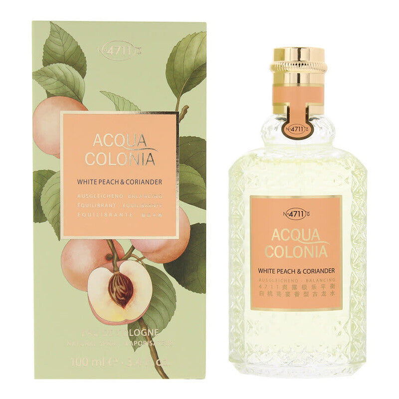 4711 Unisex Acqua Colonia White Peach & Coriander EDC Spray 3.4 oz Fragrances - Luxurious Fragrance Available Online in Hong Kong & China