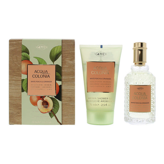 4711 Unisex Acqua Colonia White Peach & Coriander Gel Gift Set Fragrances - Luxurious Fragrance Available Online in Hong Kong & China