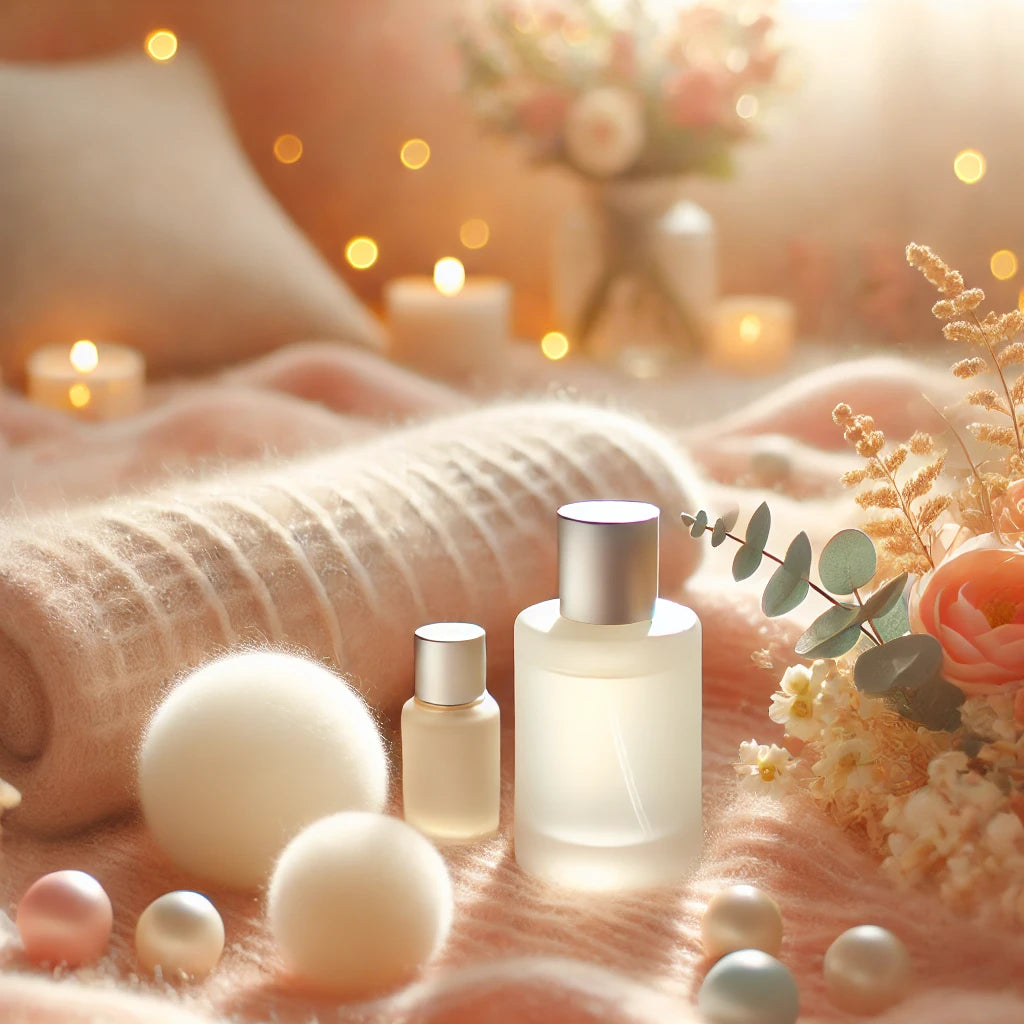 evoke a soft, warm atmosphere with cozy textures and gentle, milk-like tones, creating a peaceful and nurturing vibe.