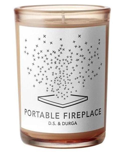 D.S. & Durga Portable Fireplace Candle - premium fragrance for sophisticated tastes.