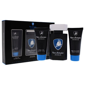 Tonino Lamborghini Acqua by Tonino Lamborghini for Men - 3 Pc Gift Set 4.2oz EDT Spray, 3.4oz Shower Gel, 3.4oz After Shave Balm - Luxurious Fragrance Available Online in Hong Kong & China