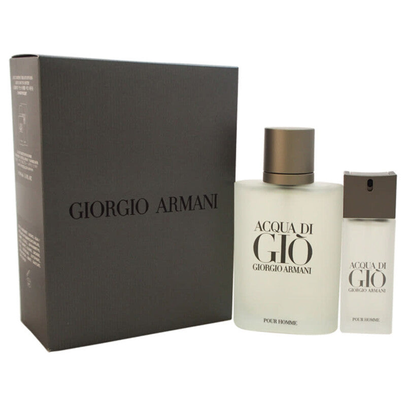 Giorgio Armani Acqua Di Gio by Giorgio Armani for Men - 2 Pc Gift Set 3.4oz EDT Spray, 0.5oz EDT Spray (Wholesale) - Luxurious Fragrance Available Online in Hong Kong & China
