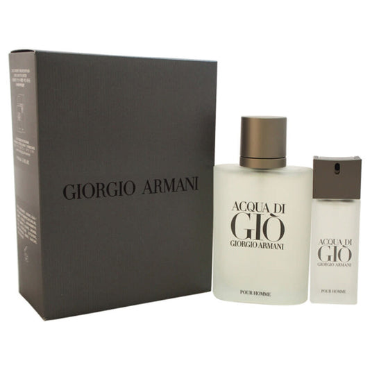 Giorgio Armani Acqua Di Gio by Giorgio Armani for Men - 2 Pc Gift Set 3.4oz EDT Spray, 0.5oz EDT Spray (Wholesale) - Luxurious Fragrance Available Online in Hong Kong & China