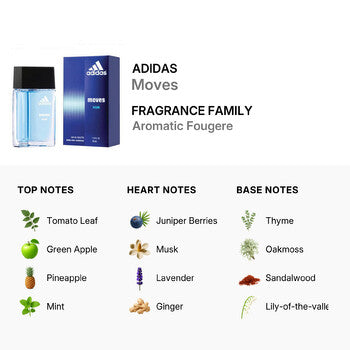 Adidas Men's Moves EDT Spray 1 oz (Wholesale) - Luxurious Fragrance Available Online in Hong Kong & China
