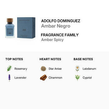 Adolfo Dominguez Men's Ambar Negro EDP Spray 4.1 oz Fragrances (Wholesale) - Luxurious Fragrance Available Online in Hong Kong & China