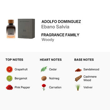 Adolfo Dominguez Men's Ebano Salvia EDP Spray 4.1 oz Fragrances (Wholesale) - Luxurious Fragrance Available Online in Hong Kong & China