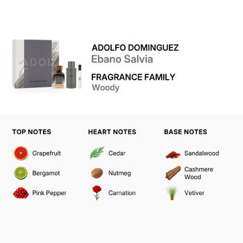 Adolfo Dominguez Men's Ebano Salvia Gift Set Fragrances (Wholesale) - Luxurious Fragrance Available Online in Hong Kong & China