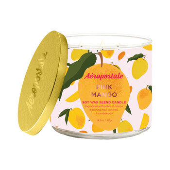 Aeropostale Unisex Pink Mango Candle 14.5 oz Scented Candle (Wholesale) - Luxurious Fragrance Available Online in Hong Kong & China