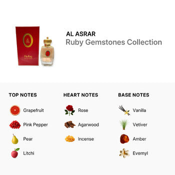 Al Asrar Ladies Ruby Gemstones Collection EDP Spray 3.4 oz Fragrances (Wholesale) - Luxurious Fragrance Available Online in Hong Kong & China