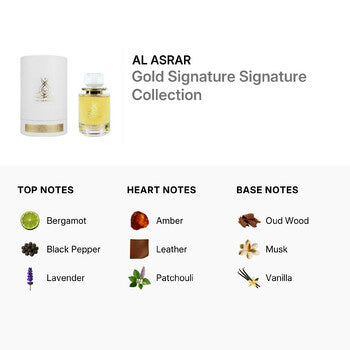 Al Asrar Unisex Gold Signature Signature Collection EDP Spray 3.4 oz Fragrances (Wholesale) - Luxurious Fragrance Available Online in Hong Kong & China