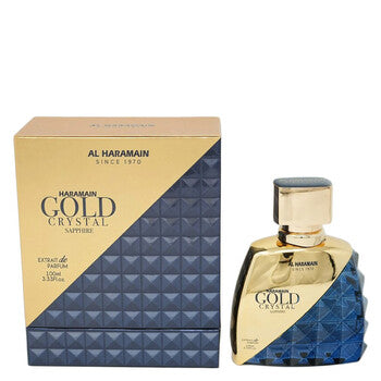 Al Haramain Ladies Gold Crystal Sapphire Extrait de Parfum Spray 3.3 oz - Luxurious Fragrance Available Online in Hong Kong & China