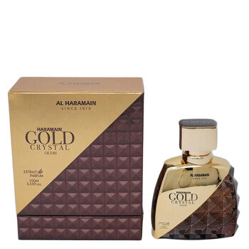 Al Haramain Men's Gold Crystal Oudh Extrait de Parfum 3.3 oz - Luxurious Fragrance Available Online in Hong Kong & China