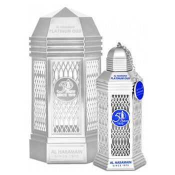 Al Haramain Unisex 50 Years Platinum Oud EDP Spray 3.4 oz (Wholesale) - Luxurious Fragrance Available Online in Hong Kong & China