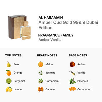 Al Haramain Unisex Amber Oud Gold 999.9 Dubai Edition Extrait de Parfum Spray 3.38 oz (Wholesale) - Luxurious Fragrance Available Online in Hong Kong & China