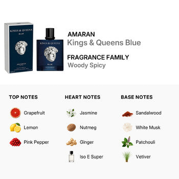 Amaran Unisex Kings & Queens Blue EDP Spray 3.4 oz Fragrances (Wholesale) - Luxurious Fragrance Available Online in Hong Kong & China