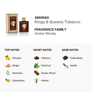 Amaran Unisex Kings & Queens Tobacco EDP Spray 3.4 oz Fragrances (Wholesale) - Luxurious Fragrance Available Online in Hong Kong & China