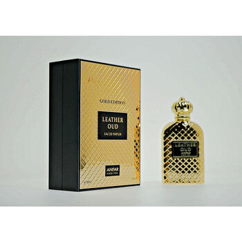 Anfar Men's Leather Oud Gold Edition EDP Spray 3.4 oz Fragrances (Wholesale) - Luxurious Fragrance Available Online in Hong Kong & China