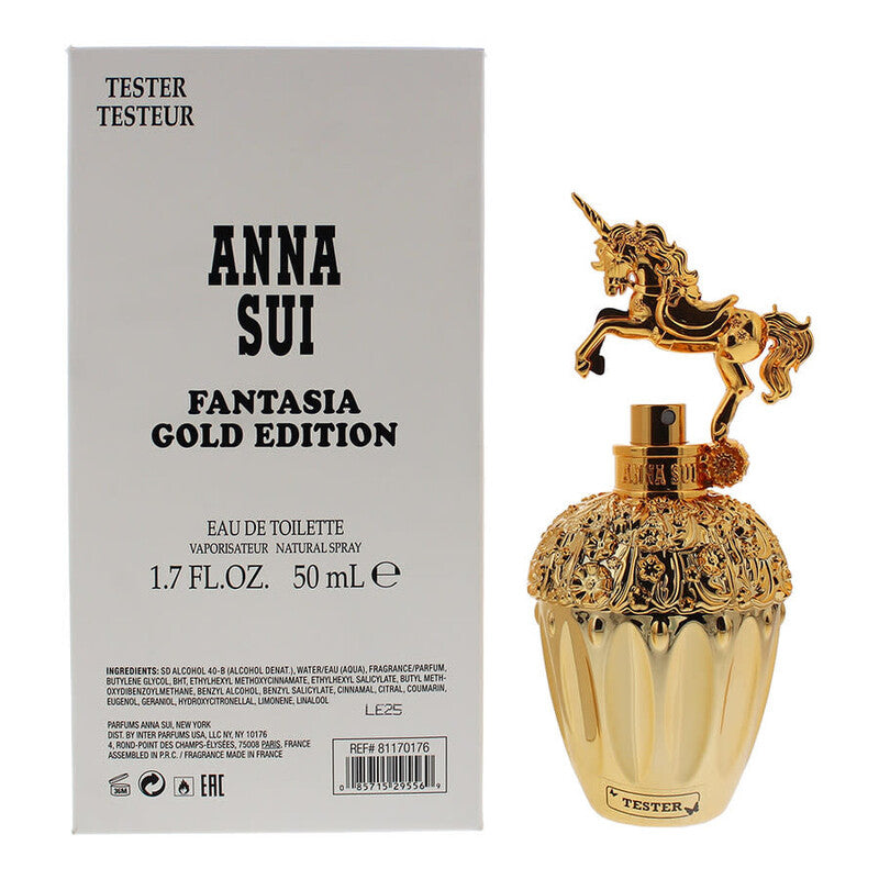 Anna Sui Ladies Fantasia Gold Edition EDT Spray 1.7 oz (Tester) Fragrances (Wholesale) - Luxurious Fragrance Available Online in Hong Kong & China