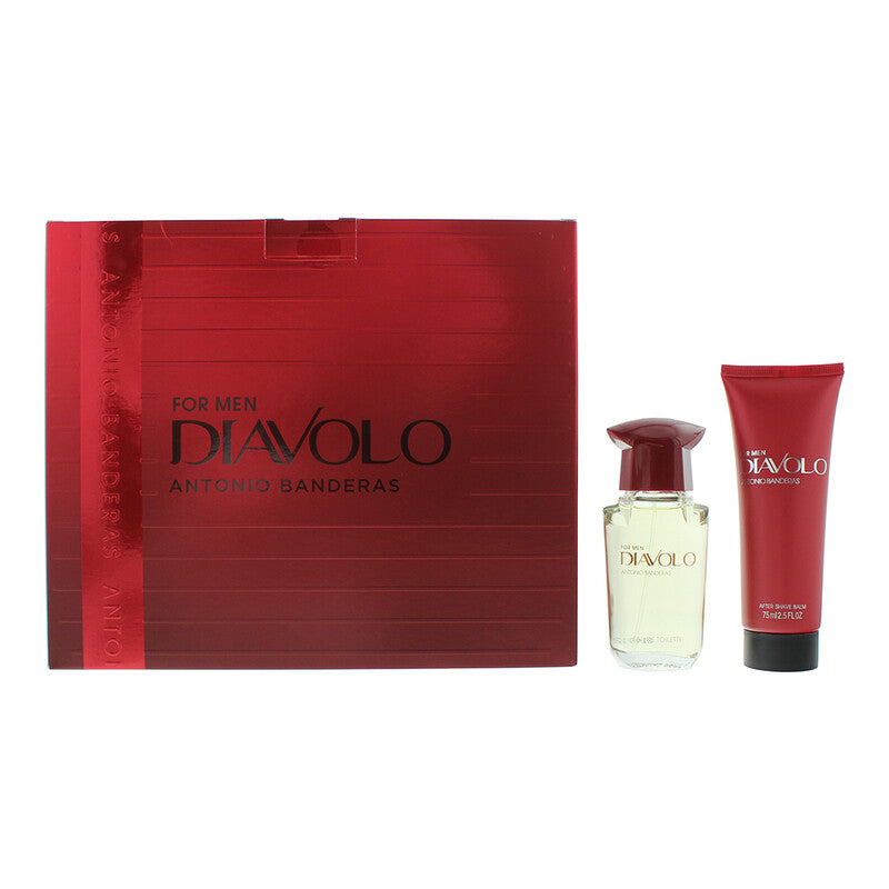 Antonio Banderas Diavolo 2 Piece Gift Set: Eau de Toilette 50ml - Aftershave Balm 75ml (Wholesale) - Luxurious Fragrance Available Online in Hong Kong & China