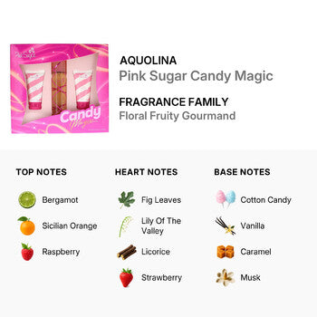Aquolina Ladies Pink Sugar Candy Magic 3pc Gift Set - Luxurious Fragrance Available Online in Hong Kong & China