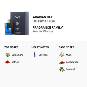 Arabian Oud Unisex Bussma Blue EDP Spray 3.38 oz Fragrances (Wholesale) - Luxurious Fragrance Available Online in Hong Kong & China