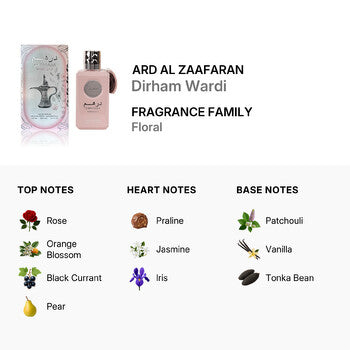 Ard Al Zaafaran Ladies Dirham Wardi EDP Spray 3.4 oz - Luxurious Fragrance Available Online in Hong Kong & China