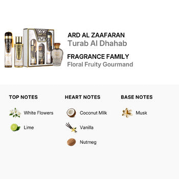 Ard Al Zaafaran Ladies Turab Al Dhahab 21.8 oz Gift Set (Wholesale) - Luxurious Fragrance Available Online in Hong Kong & China