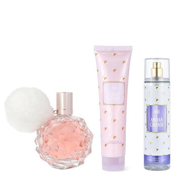 Ariana Grande Ari by Ariana Grande for Women - 3 Pc Gift Set 3.4oz EDP Spray, 4oz Body Mist, 3.4oz Body Lotion (Wholesale) - Luxurious Fragrance Available Online in Hong Kong & China