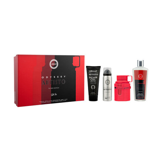 Armaf Men's Odyssey Artisto Red 4pcs EDP Gift Set Fragrances (Wholesale) - Luxurious Fragrance Available Online in Hong Kong & China