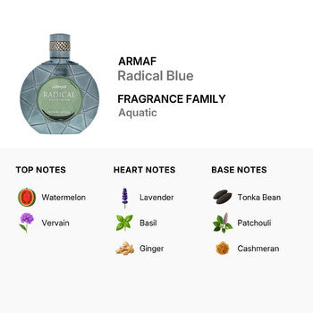 Armaf Men's Radical Blue EDP Spray 3.4 oz - Luxurious Fragrance Available Online in Hong Kong & China