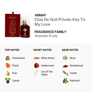 Armaf Unisex Club De Nuit Private Key Love Extrait de Parfum Spray 3.4 oz - Luxurious Fragrance Available Online in Hong Kong & China