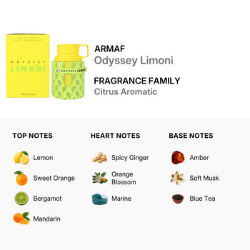 Armaf Unisex Odyssey Limoni Fresh Edition EDP Spray 2.0 oz - Luxurious Fragrance Available Online in Hong Kong & China