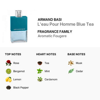 Armand Basi Men's L'eau Pour Homme Blue Tea EDT 4.2 oz Fragrances (Wholesale) - Luxurious Fragrance Available Online in Hong Kong & China