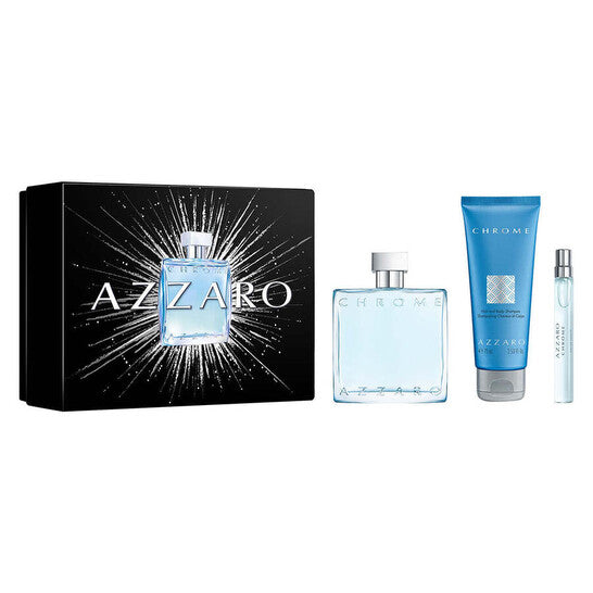 Azzaro Men's Chrome 3pcs EDT Gift Set Fragrances (Wholesale) - Luxurious Fragrance Available Online in Hong Kong & China