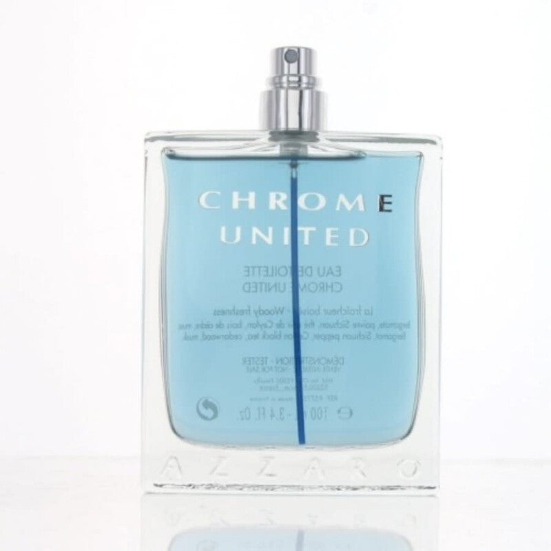 Azzaro Men's Chrome United EDT Spray 3.4 oz (Tester) Fragrances - Luxurious Fragrance Available Online in Hong Kong & China