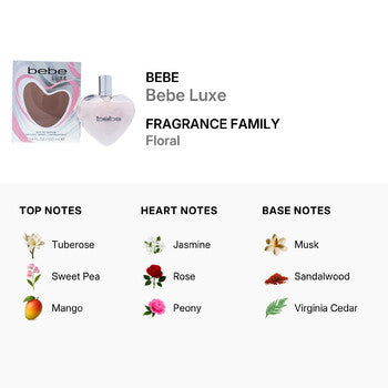 Bebe Luxe by Bebe for Women - 3.4 oz EDP Spray - Luxurious Fragrance Available Online in Hong Kong & China
