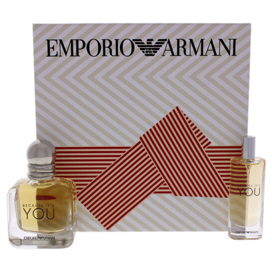Emporio Armani Because It Is You by Emporio Armani for Women - 2 Pc Gift Set 1.7 oz EDP Spray, 0.5oz EDP Spray - Luxurious Fragrance Available Online in Hong Kong & China