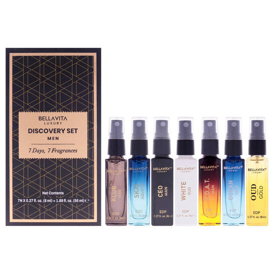 Bellavita Men's Mini Set 7pcs EDP Gift Set Fragrances - Luxurious Fragrance Available Online in Hong Kong & China