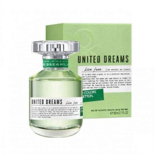 Benetton Ladies United Dream Live Free EDT Spray 2.7 oz Fragrances (Wholesale) - Luxurious Fragrance Available Online in Hong Kong & China