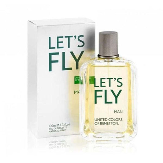 Benetton Men's Let's Fly EDT Spray 3.3 oz Fragrances - Luxurious Fragrance Available Online in Hong Kong & China