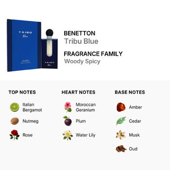 Benetton Men's Tribu Blue EDP 3.4 oz - Luxurious Fragrance Available Online in Hong Kong & China