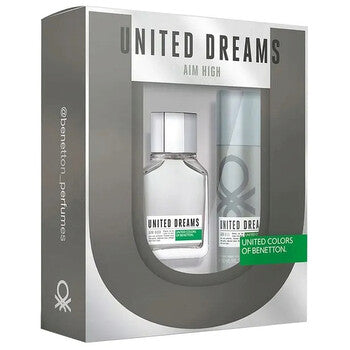 Benetton Men's United Dreams Aim High Gift Set - Luxurious Fragrance Available Online in Hong Kong & China