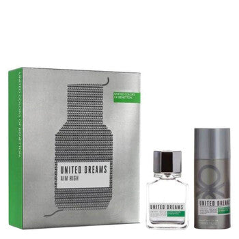 Benetton Men's United Dreams Aim High Gift Set - Luxurious Fragrance Available Online in Hong Kong & China