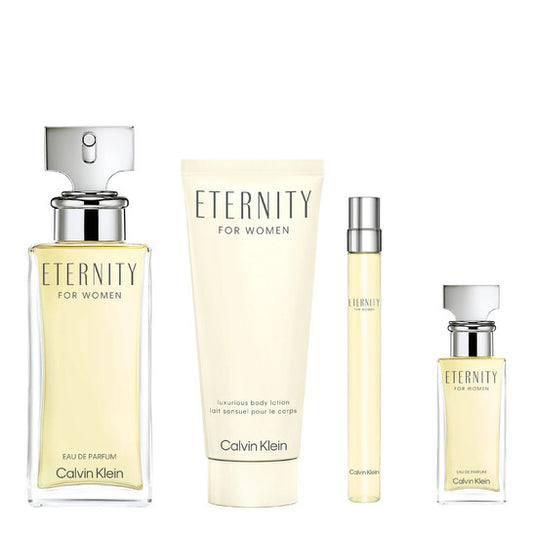 Calvin Klein Ladies Eternity 4pcs EDP Gift Set Fragrances - Luxurious Fragrance Available Online in Hong Kong & China