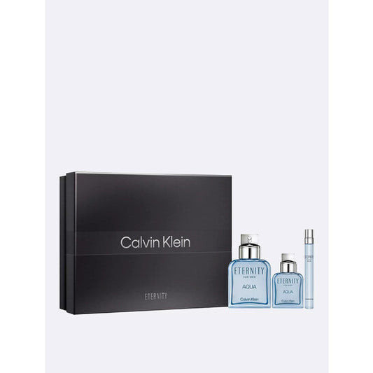 Calvin Klein Men's Eternity Aqua 3pcs EDT Gift Set Fragrances - Luxurious Fragrance Available Online in Hong Kong & China