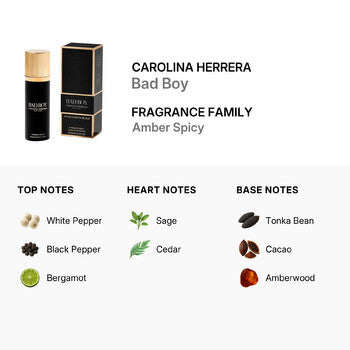 Carolina Herrera Men's Bad Boy EDT Power Up Spray 3.4 oz (Wholesale) - Luxurious Fragrance Available Online in Hong Kong & China