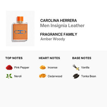 Carolina Herrera Men's Men Insignia Leather EDP Spray 3.4 oz (Tester) (Wholesale) - Luxurious Fragrance Available Online in Hong Kong & China