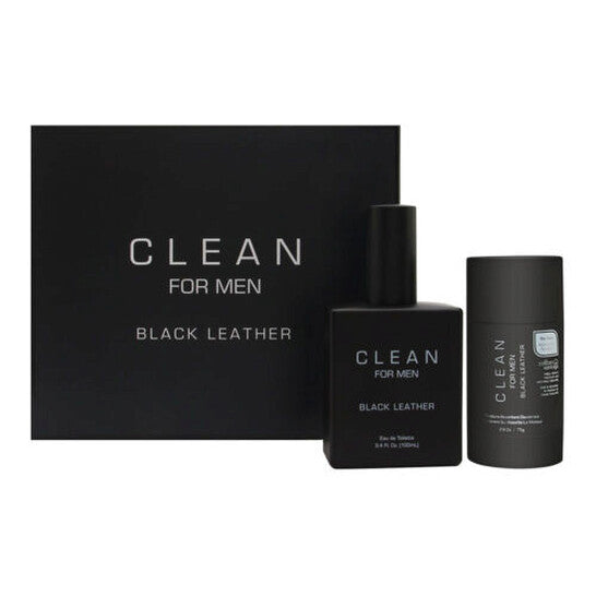 Clean Men's Black Leather Gift Set Fragrances - Luxurious Fragrance Available Online in Hong Kong & China