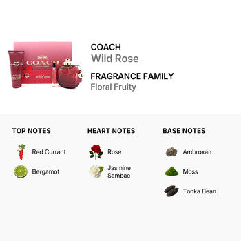 Coach Ladies Wild Rose Gift Set - Luxurious Fragrance Available Online in Hong Kong & China